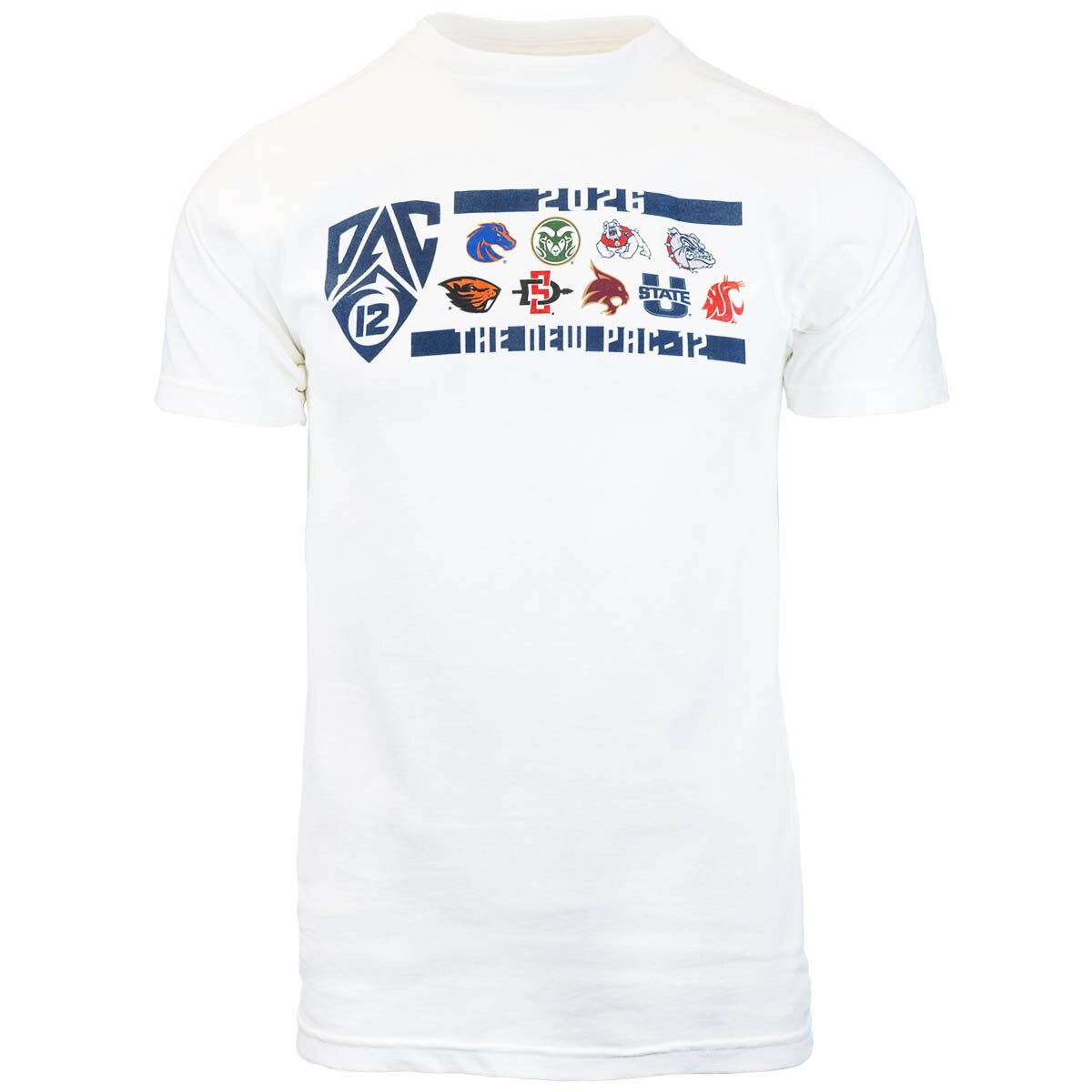 2026 Pac-12 Team Logo Unisex T-Shirt White